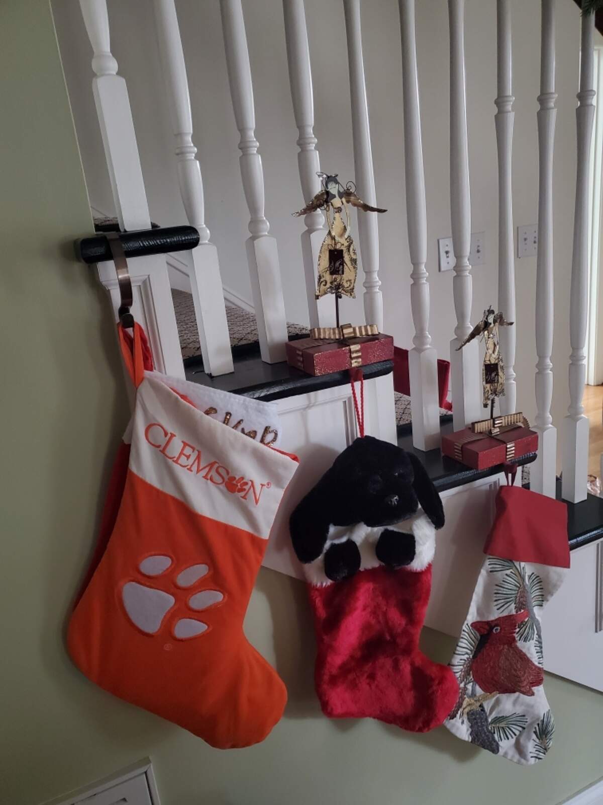 Tucker Hipps’ Clemson stocking is hung every year.