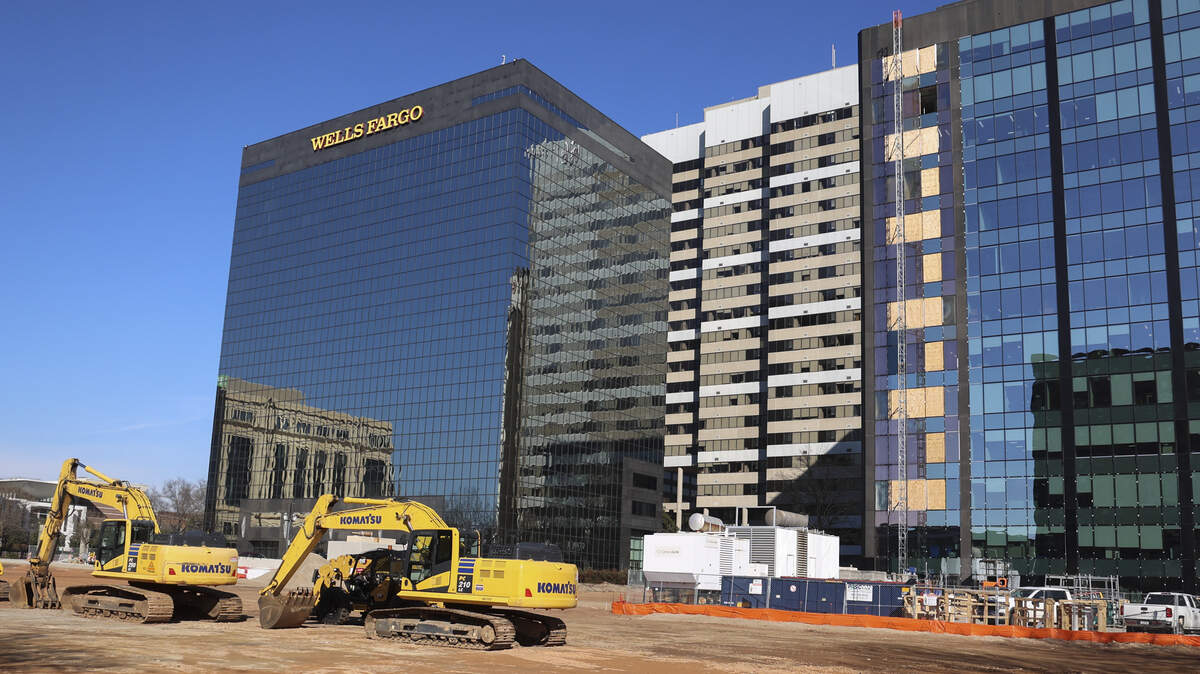 Ground has been cleared between Assembly and Main Streets for the “ōLiv” project. It will be the largest tower and a massive $225 apartment complex combining a 26-story market-rate apartment tower with a connected 22-story student housing tower. 

