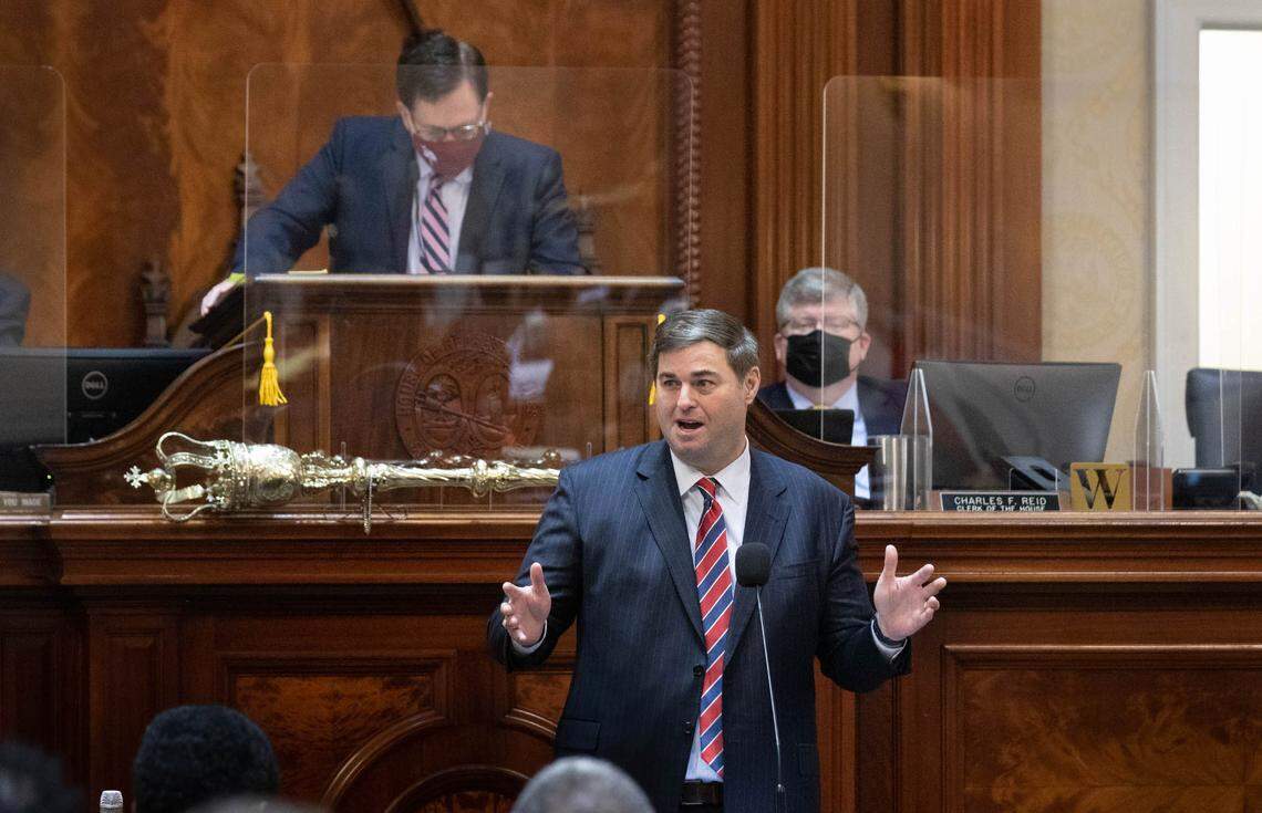 S.C. Rep. Murrell Smith, R-Sumter presents the budget for final reading during a session of the South Carolina House of Representatives.