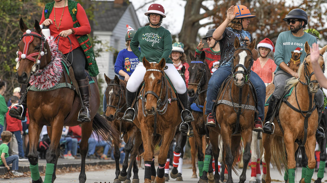 The non-motorized — horses and dogs with their humans only —Hoofbeats Christmas Parade steps off at 2 p.m. Dec. 15 in downtown Aiken.