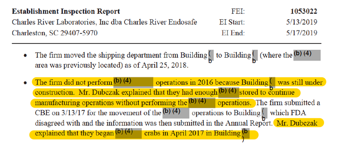Highlighting added to original document for emphasis by The State
