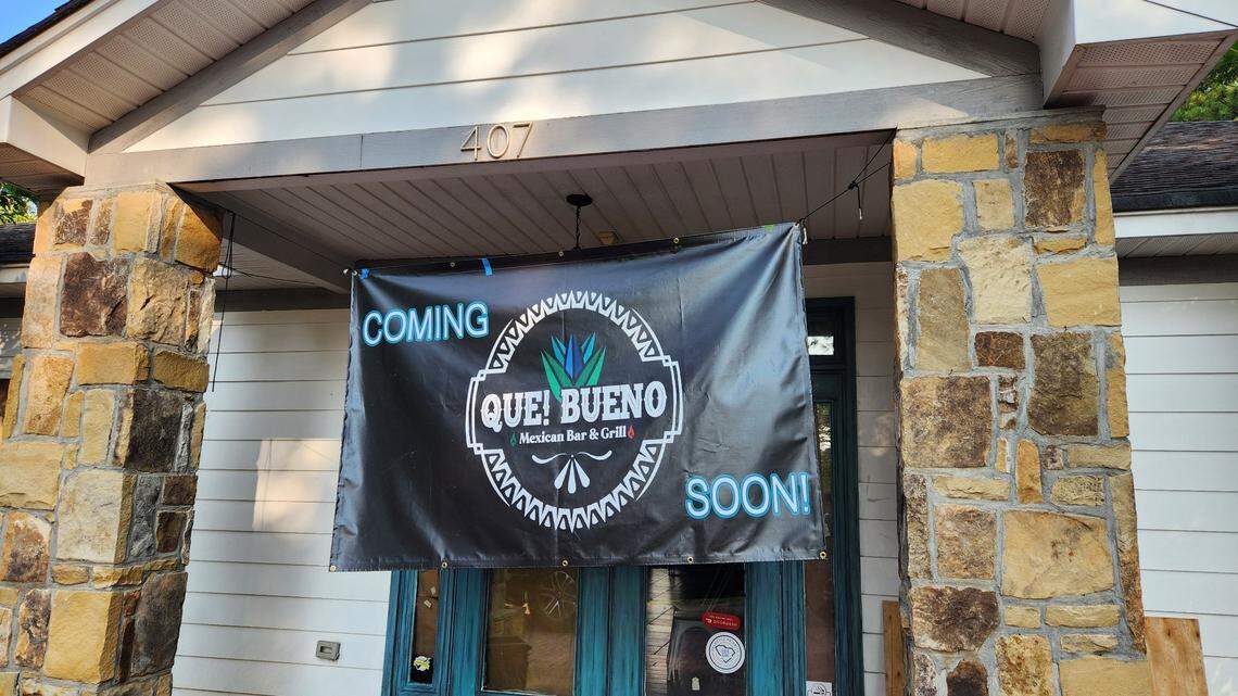Que! Bueno Mexican Bar and Grill has a sign up saying it is coming soon to 407 North Lake Drive in Lexington.