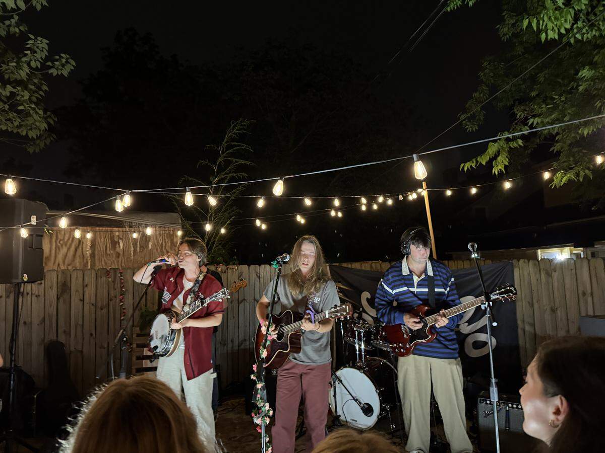 The Donovan Twins performing at Local Mojo’s “In Bloom” concert on April 25, 2026.