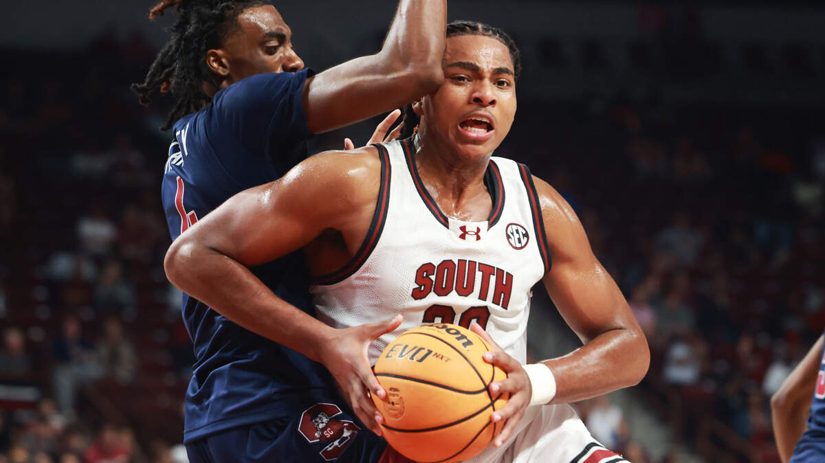 South Carolina Forward Collin Murray-Boyles (30) plays SC State at Colonial Life Arena on Friday, November 8, 2024. 