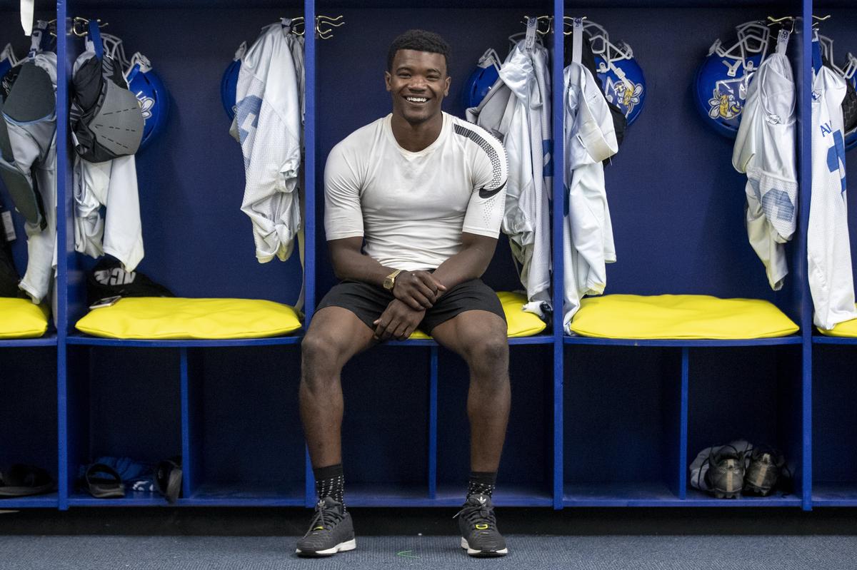 Gary Tyner, a Georgia native, is quarterback for Allen University’s football team. Allen University is reviving the football program after 13 years. The team is comprised of all freshmen.