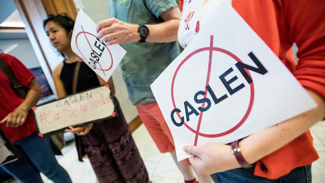 Many celebrate Caslen’s resignation as USC’s president on social media