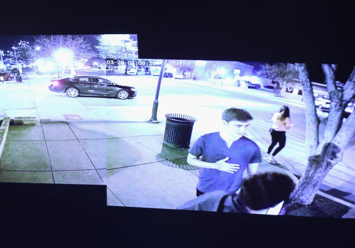 A video clip shows Nathaniel Rowland’s black Impala circling the block as Samantha Josephson waits for an Uber in Five Points presented to the jury during closing arguments during the trial of Nathaniel Rowland on Tuesday July 27, 2021 in Richland County Circuit Court. Rowland is accused of killing Samantha Josephson after luring her into his car.