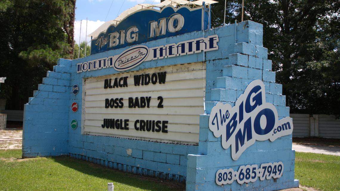 The marquee at The Big Mo drive-in theater in Monetta lists some movies that will be coming out soon. The Midlands’ only drive-in is back to full summer operations after it was largely sidelined in 2020 because of the COVID-19 pandemic.