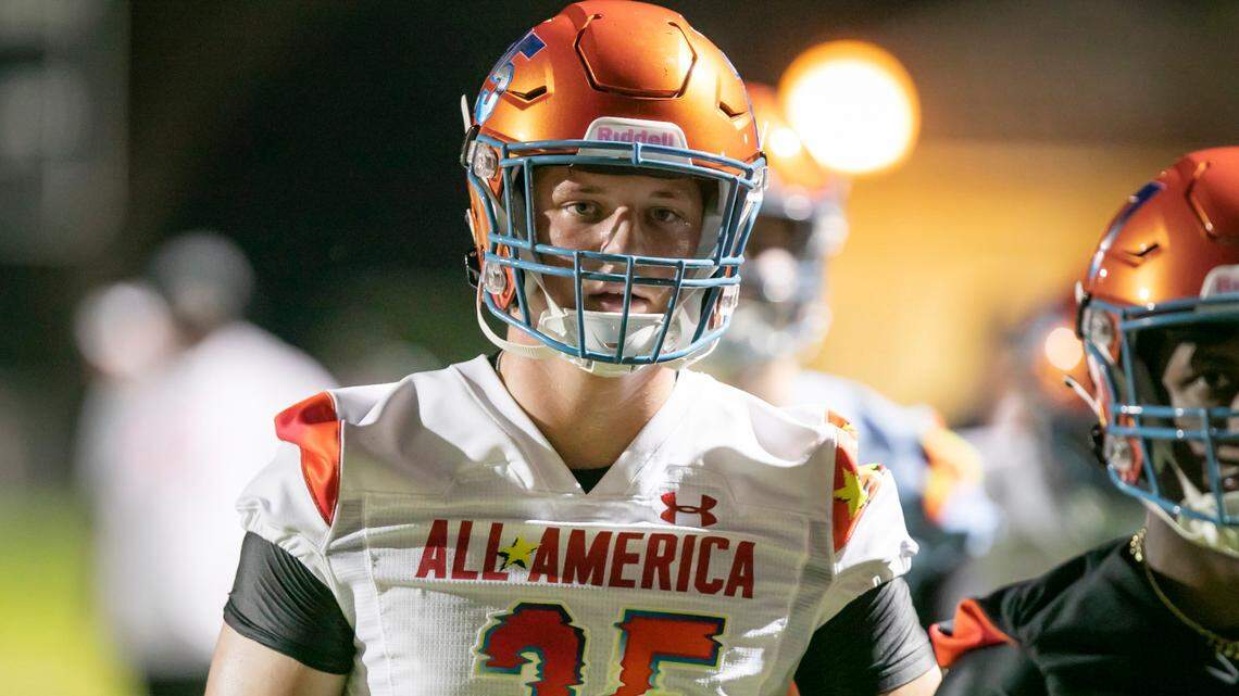 Stone Blanton practices for the 2022 Under Armour All-American Game during the first day of practice at Disney’s Wide World of Sports in Kissimmee, Florida on Wednesday, December 29, 2021.