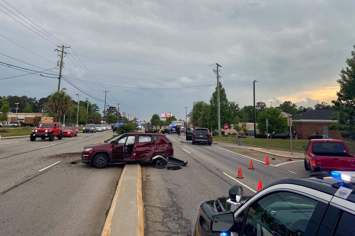 Lexington police charged a driver with DUI and assault & battery after multiple crashes.