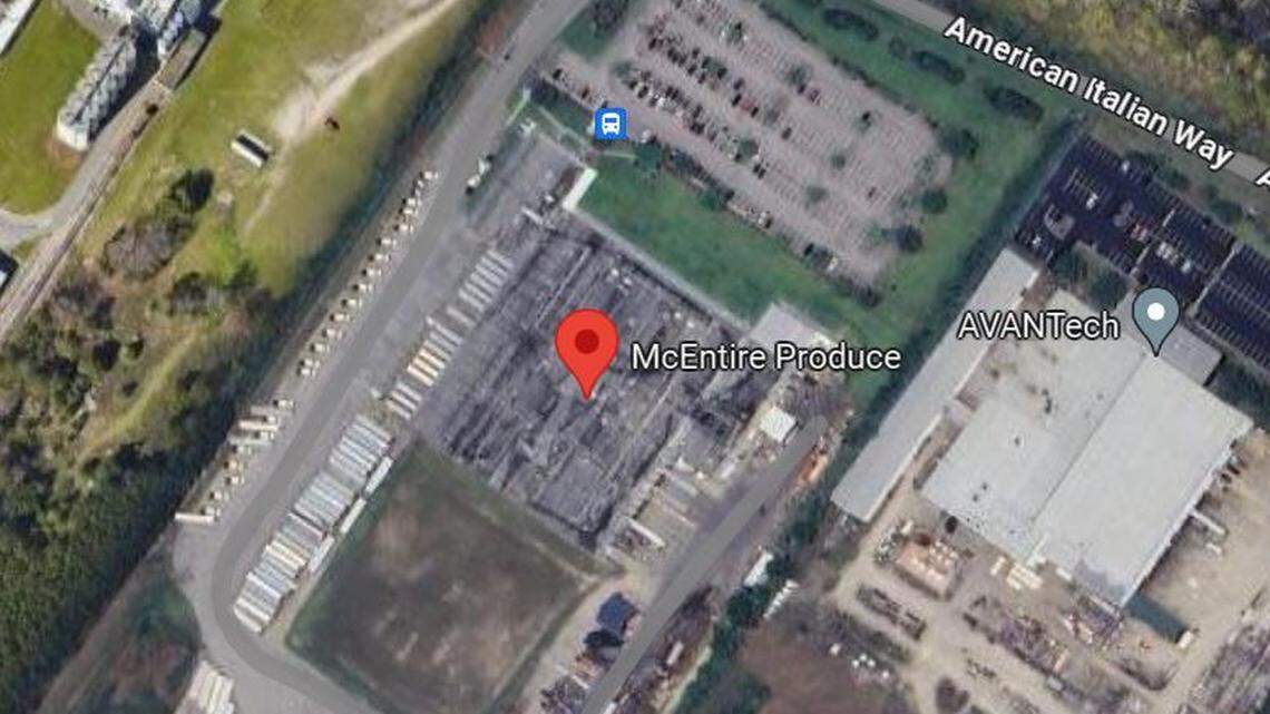 An aerial view of McEntire Produce.