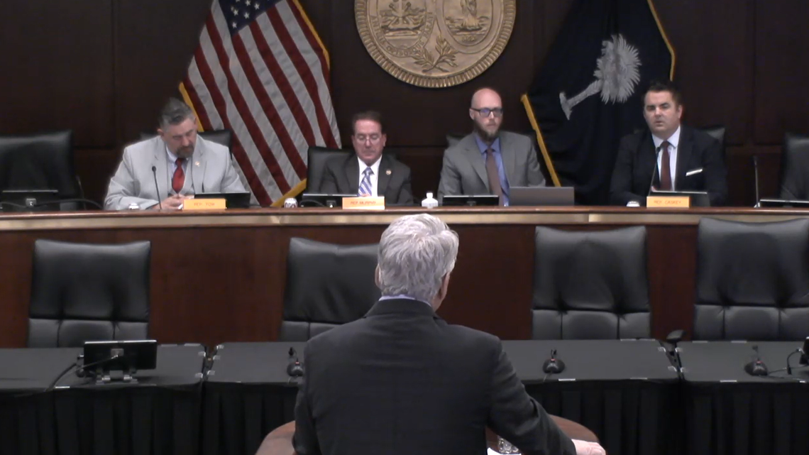 South Carolina Treasurer Curtis Loftis addresses members of the House Ways and Means Committee on Tuesday, Jan. 29, 2025.