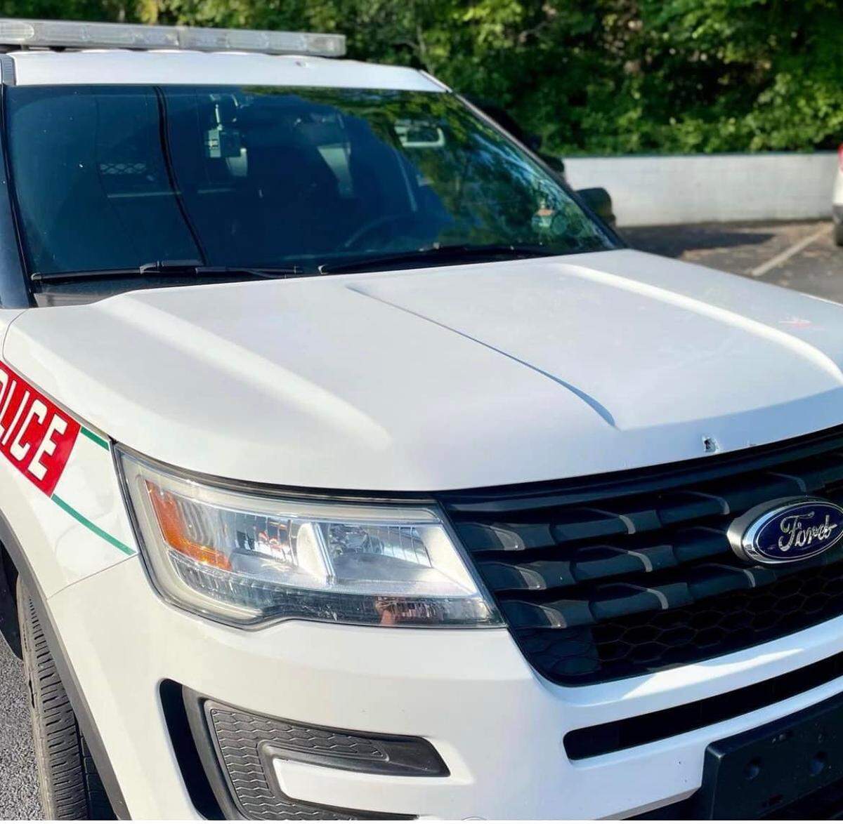 A Forest Acres Police Department patrol vehicle has bullet holes after a man shot at an officer.