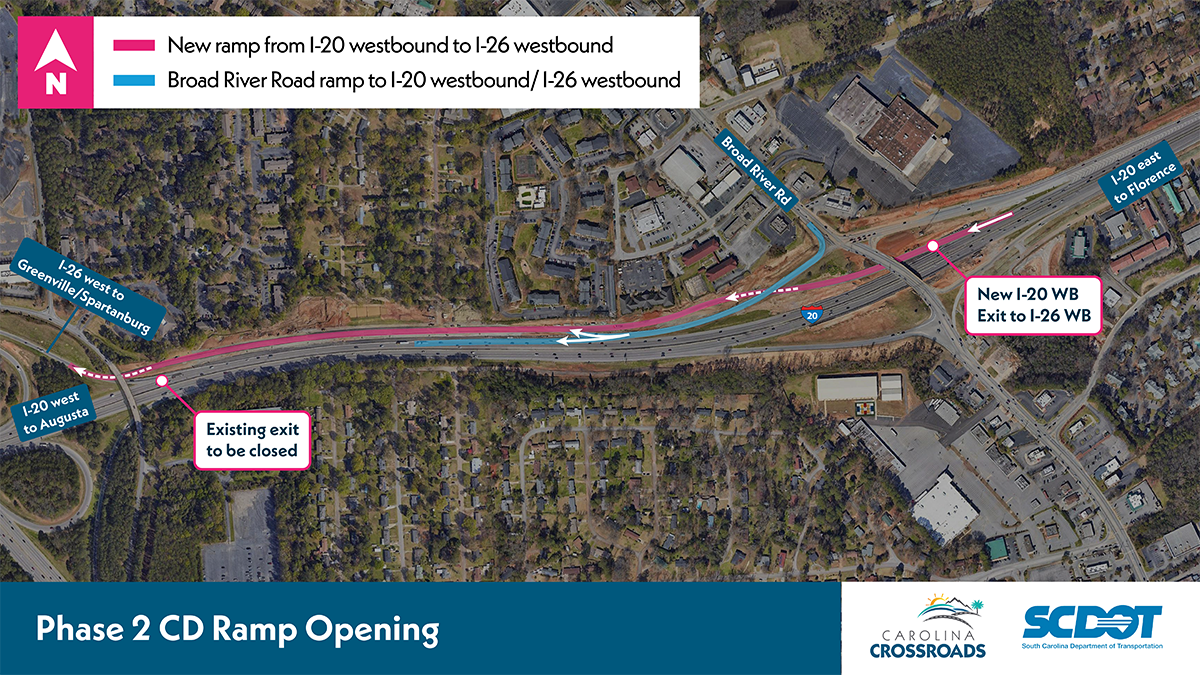 The South Carolina Department of Transportation said it will open a new exit in the area called Malfunction Junction.