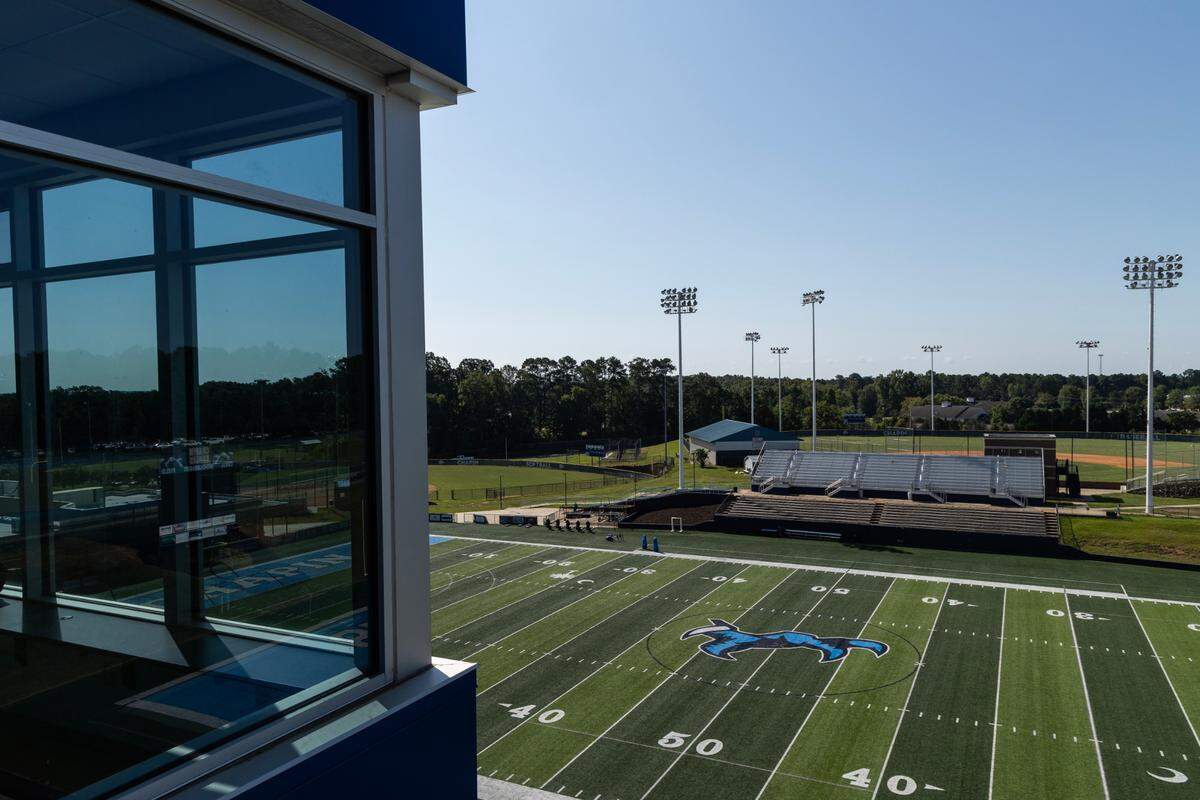Chapin High School unveils their new stadium press box on Wednesday, August 28, 2024. The stadium hosts updated live-streaming capabilities, video display technologies and coaches boxes.