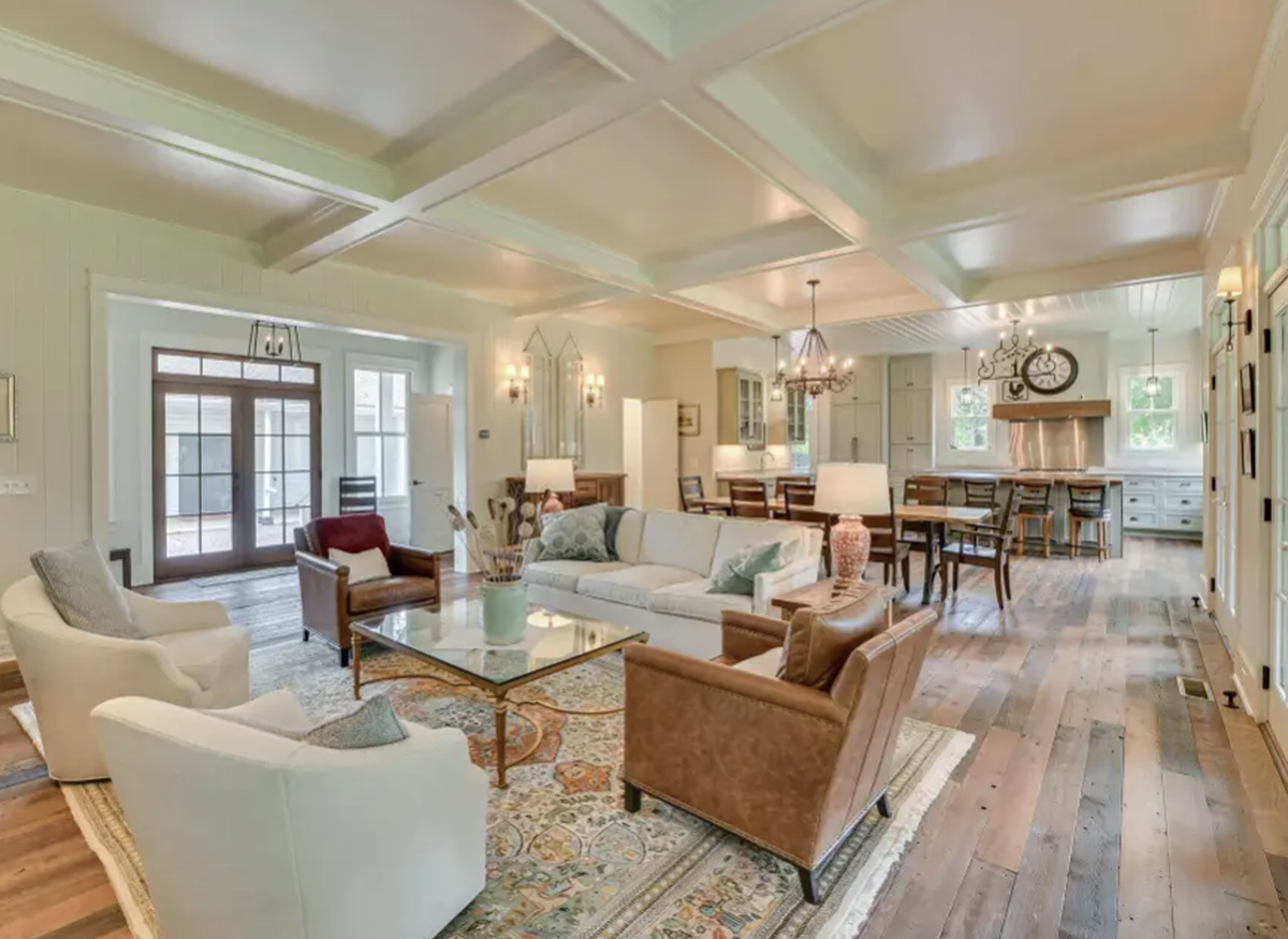 The $2.95 million Aiken home has an open floor plan.