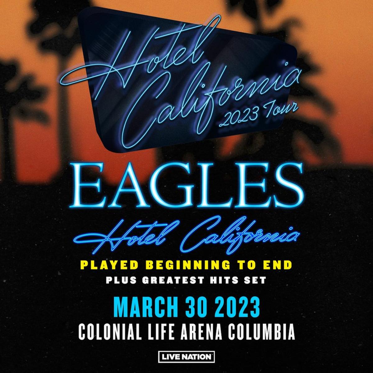Longtime music stars the Eagles are coming to Columbia for a concert.
