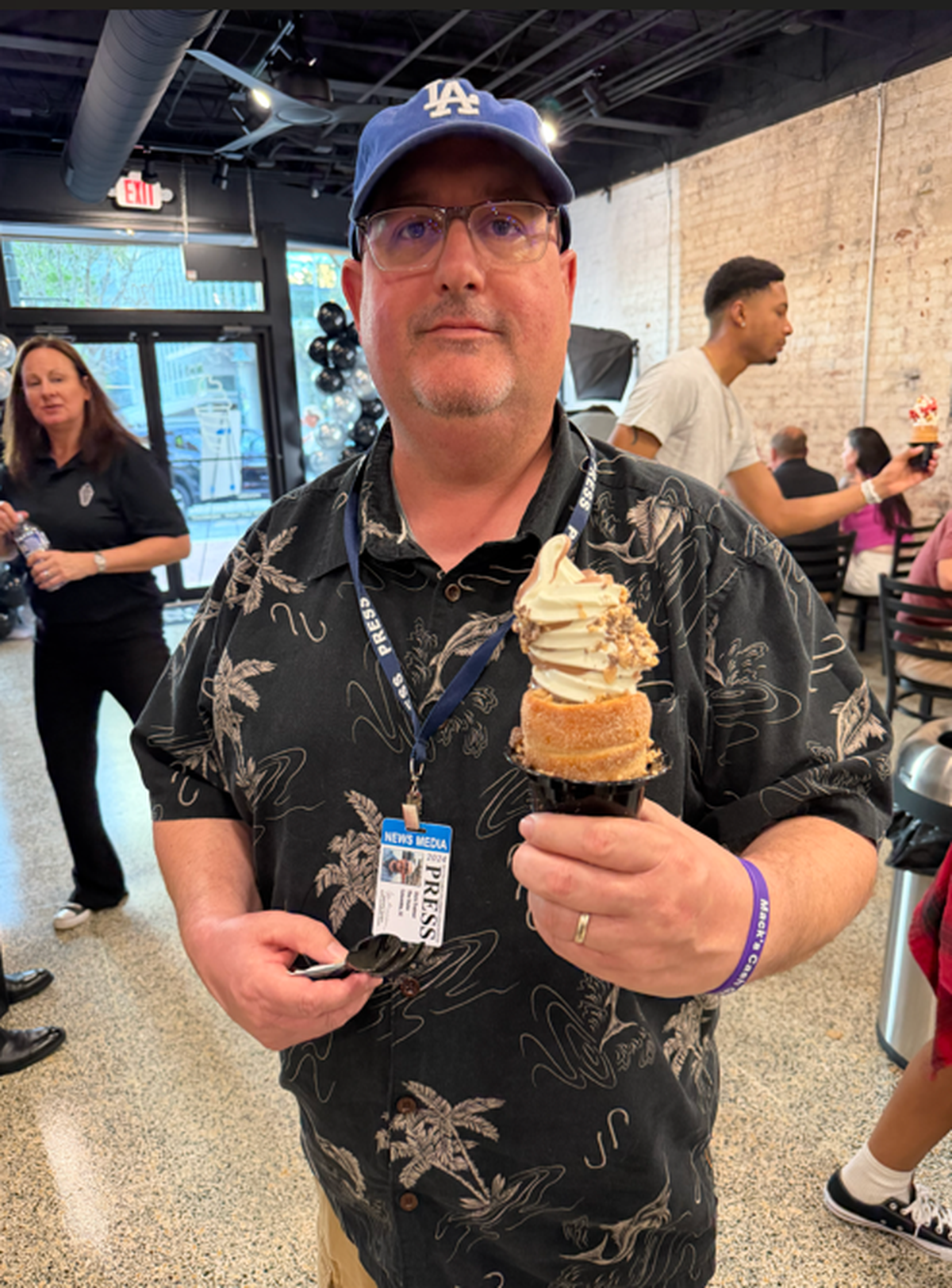 The State reporter Chris Trainor tried a Crispy Cone at the new ice cream shop on Main Street in Columbia.