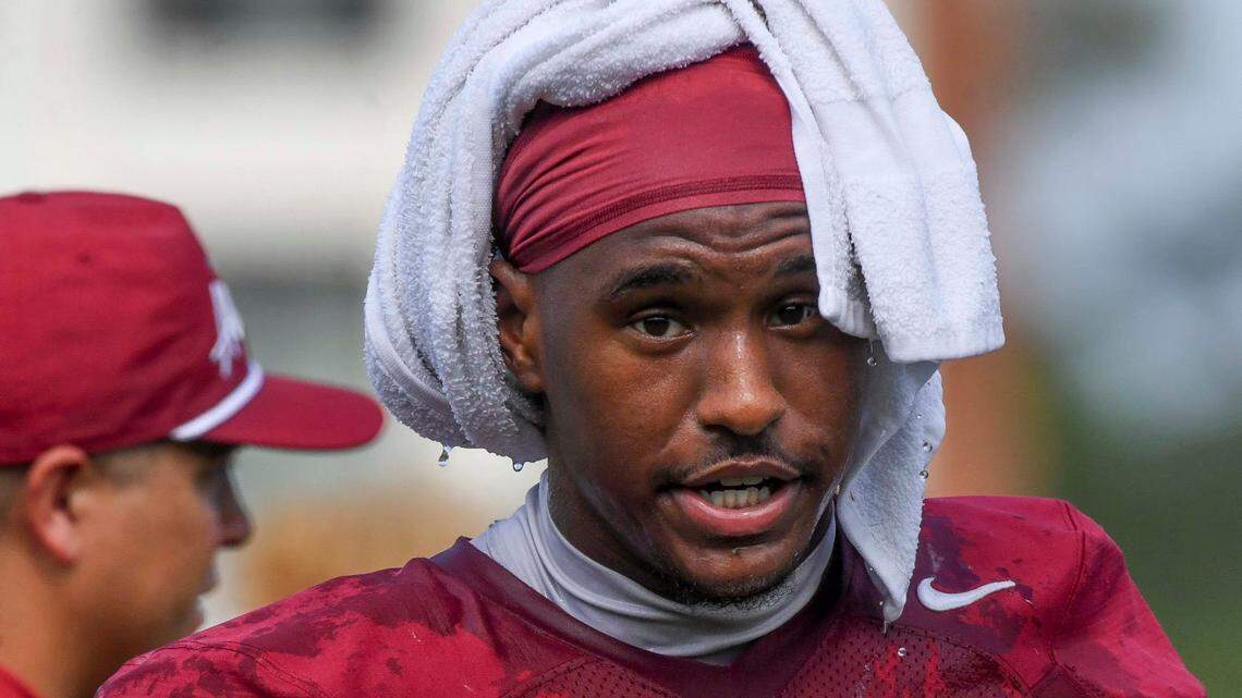 Alabama linebacker Jeremiah Alexander (35) during 2024 fall camp