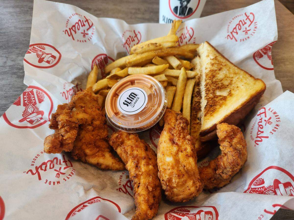 A 4-piece tenders combo from Slim Chickens on Beltline Boulevard in Forest Acres.