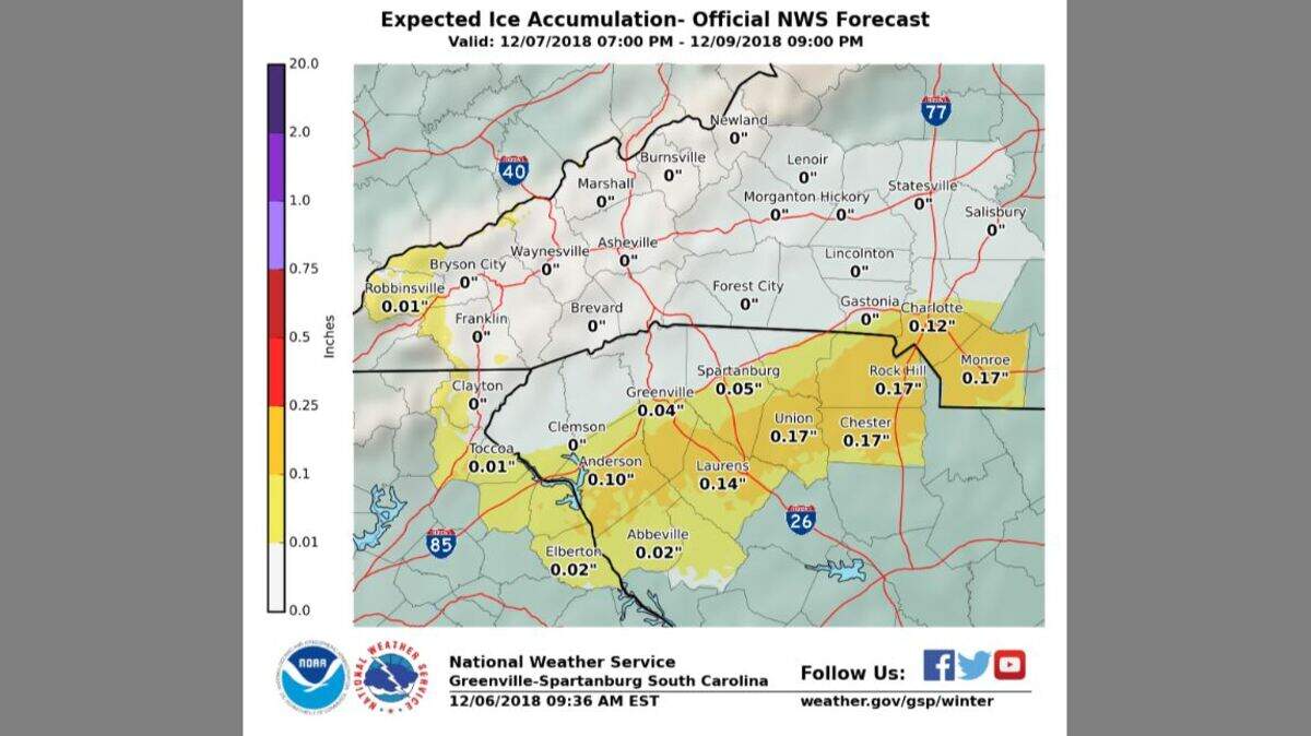 South Carolina forecast: snow ice Upstate, Midlands says NWS | The State
