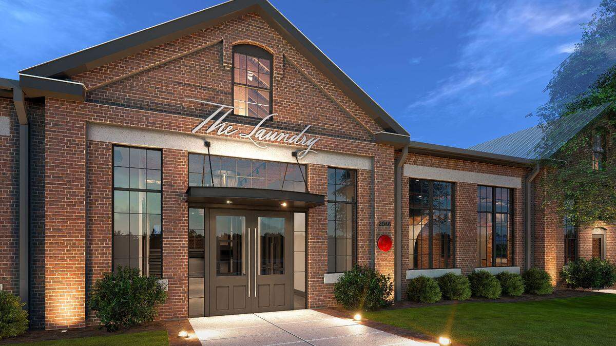 The former laundry building on the BullStreet District campus is being renovated into a multi-use property that will be home to The Laundry event venue, and will also have space for retail or restaurant businesses.