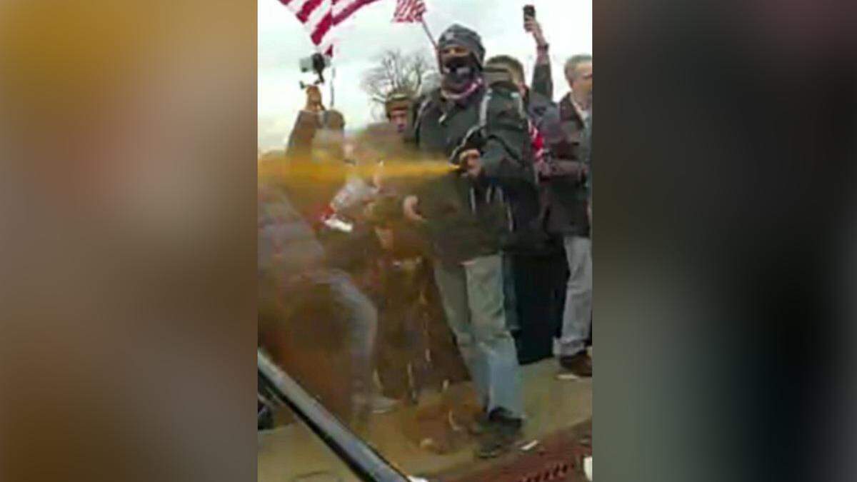 Thomas Casselman, 29, alleged to have hurled bear spray at police has been arrested in connection with the Jan. 6 breach of the U.S. Capitol.