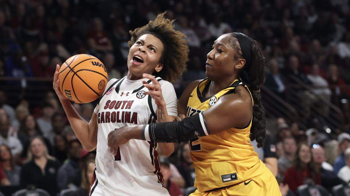 Missouri coach apologizes for player’s hard foul in loss to South Carolina WBB