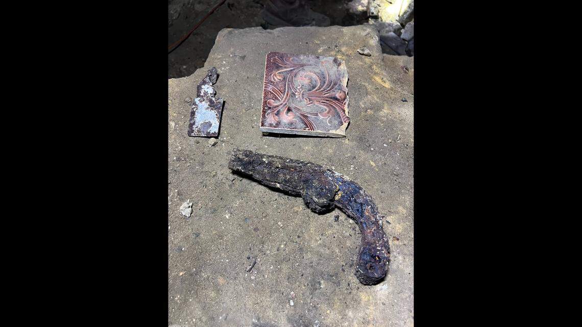 This antique weapon was found by a Clemson University student under a brick in the basement of a home on Tradd Street in Charleston, South Carolina.