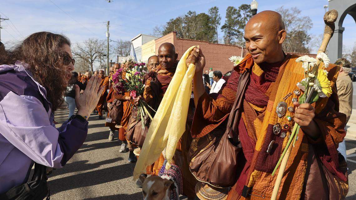 Buddhist monks on cross-country walk for peace are near Rock Hill. How to see them