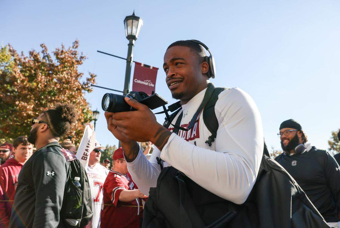 Kyle Kennard during the Gamecock Walk before before South Carolina’s game against Missouri at Williams-Brice Stadium in Columbia on Saturday, November 16, 2024.