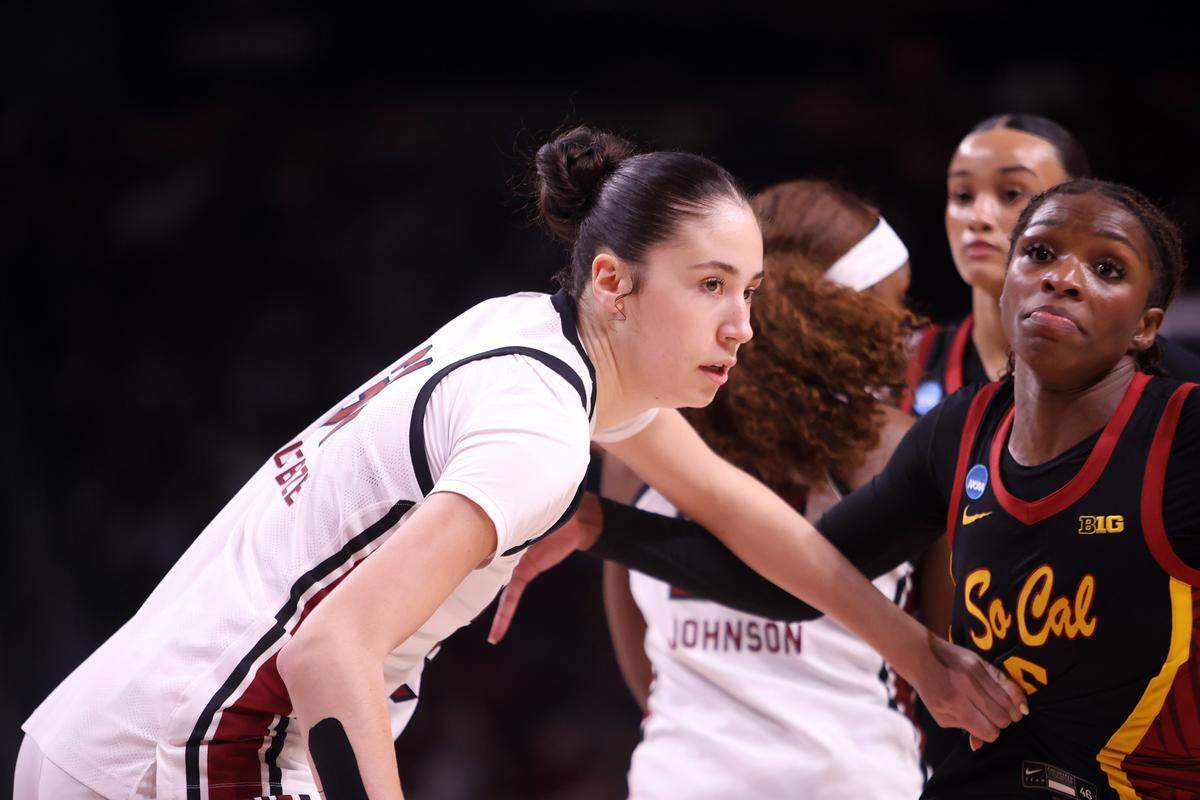 South Carolina's Alicia Tournebize during the Gamecocks' NCAA Tournament Sweet 16 win over Southern Cal.