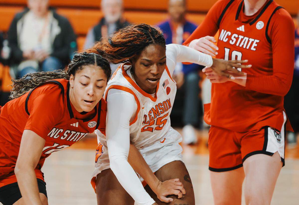 Wake Forest transfer forward Demeara Hinds (25) is one of many impactful transfer players contributing for a Clemson women’s basketball team currently tied for seventh place in the 18-team ACC standings.