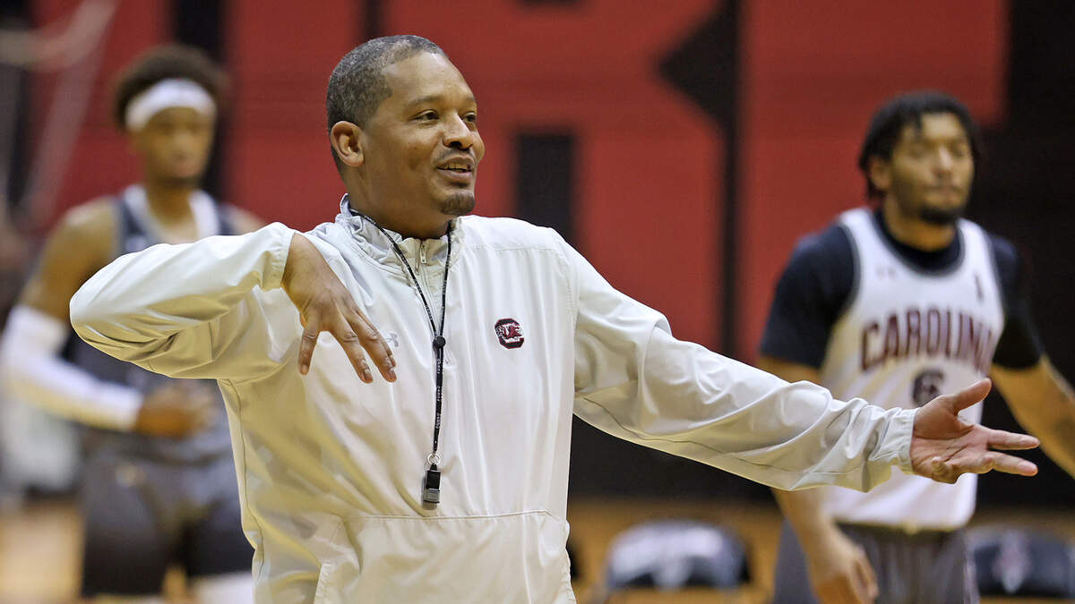 South Carolina’s Lamont Paris during a summer men’s basketball practice on Tuesday, July 30, 2024 inside Carolina Coliseum.