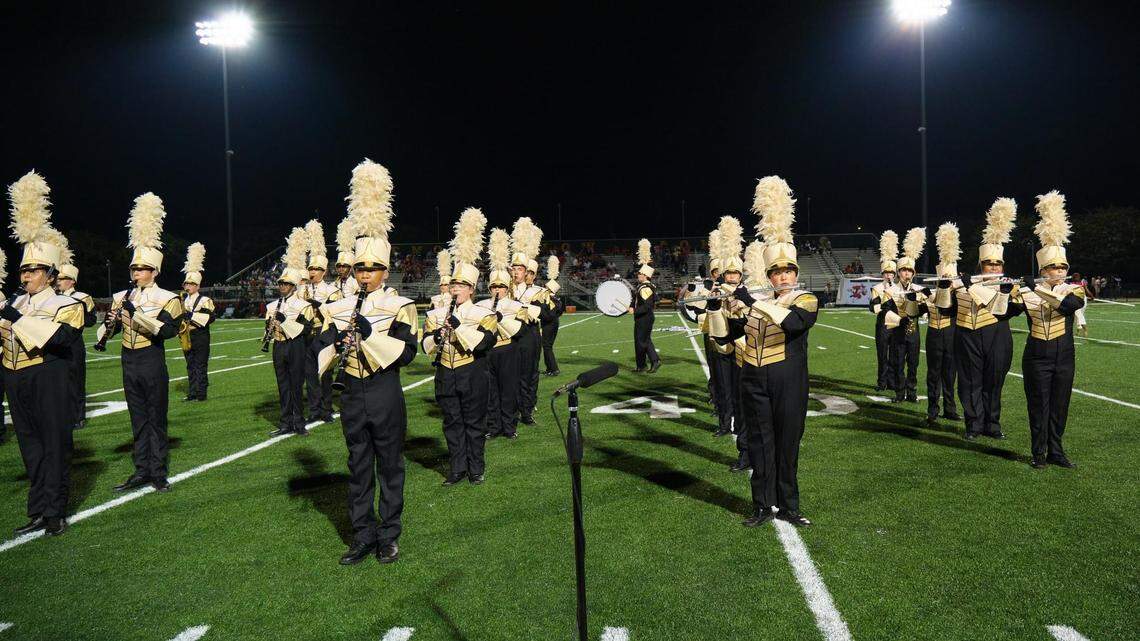 The Irmo High School marching band performing during the 2022 season.