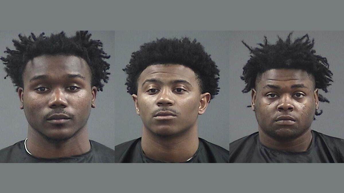 Jadar Johnson, from left, CJ Fuller and Quaven Ferguson