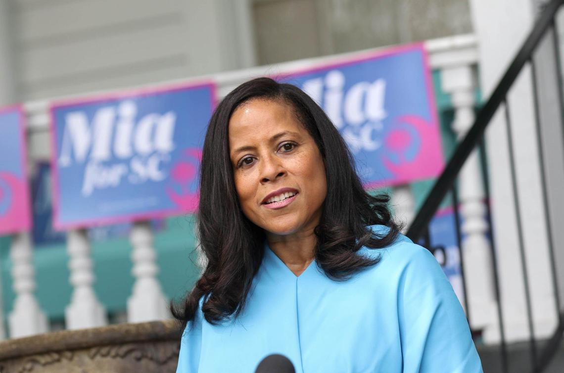 Senator Mia McLeod kicks off her campaign for South Carolina Governor during a gathering at the historic Modjeska Monteith Simkins house in Columbia.