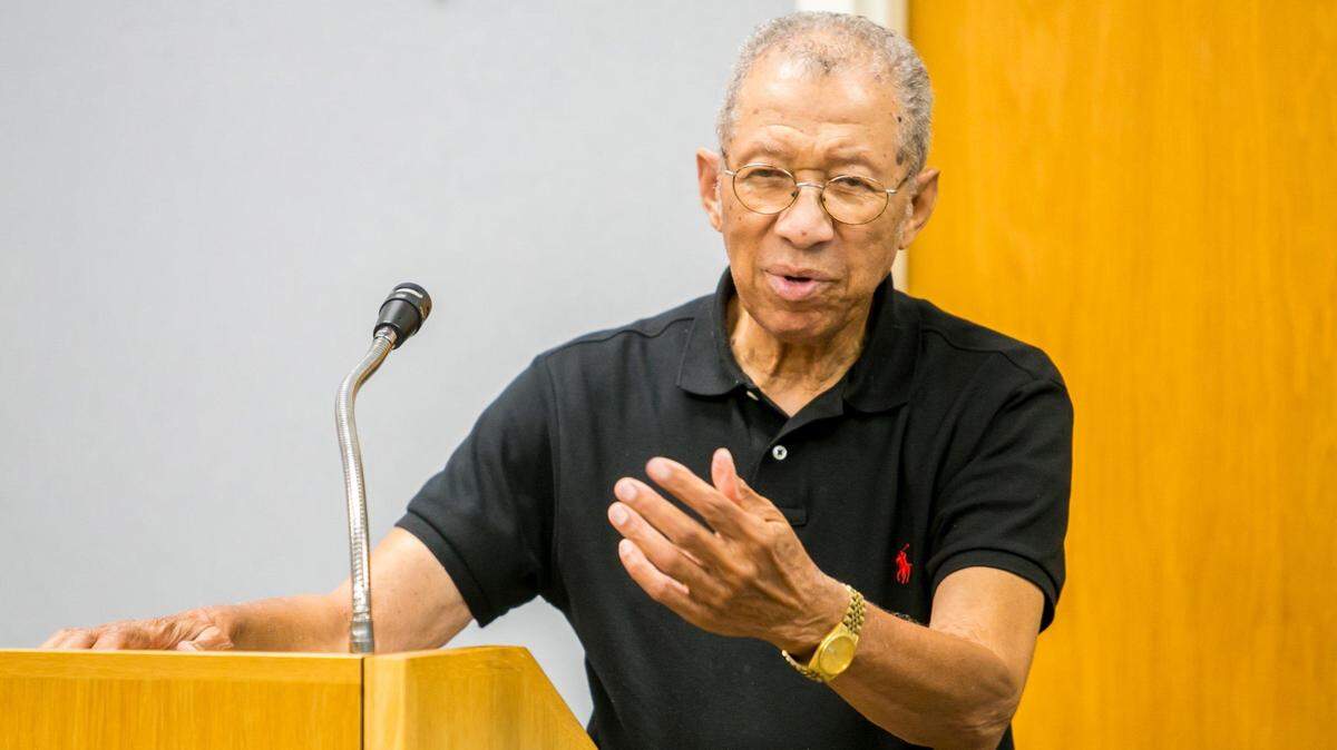 State Senator Kay Patterson speak in 2014 at North Main Street Library during a 50th anniversary celebration of “Freedom Summer,” the historic and heroic Civil Rights work performed by youth and college students across the South in 1964. Three freedom workers murdered in Mississippi (James Chaney, Andrew Goodwin, and Michael Schwerner) were some of the people honored.