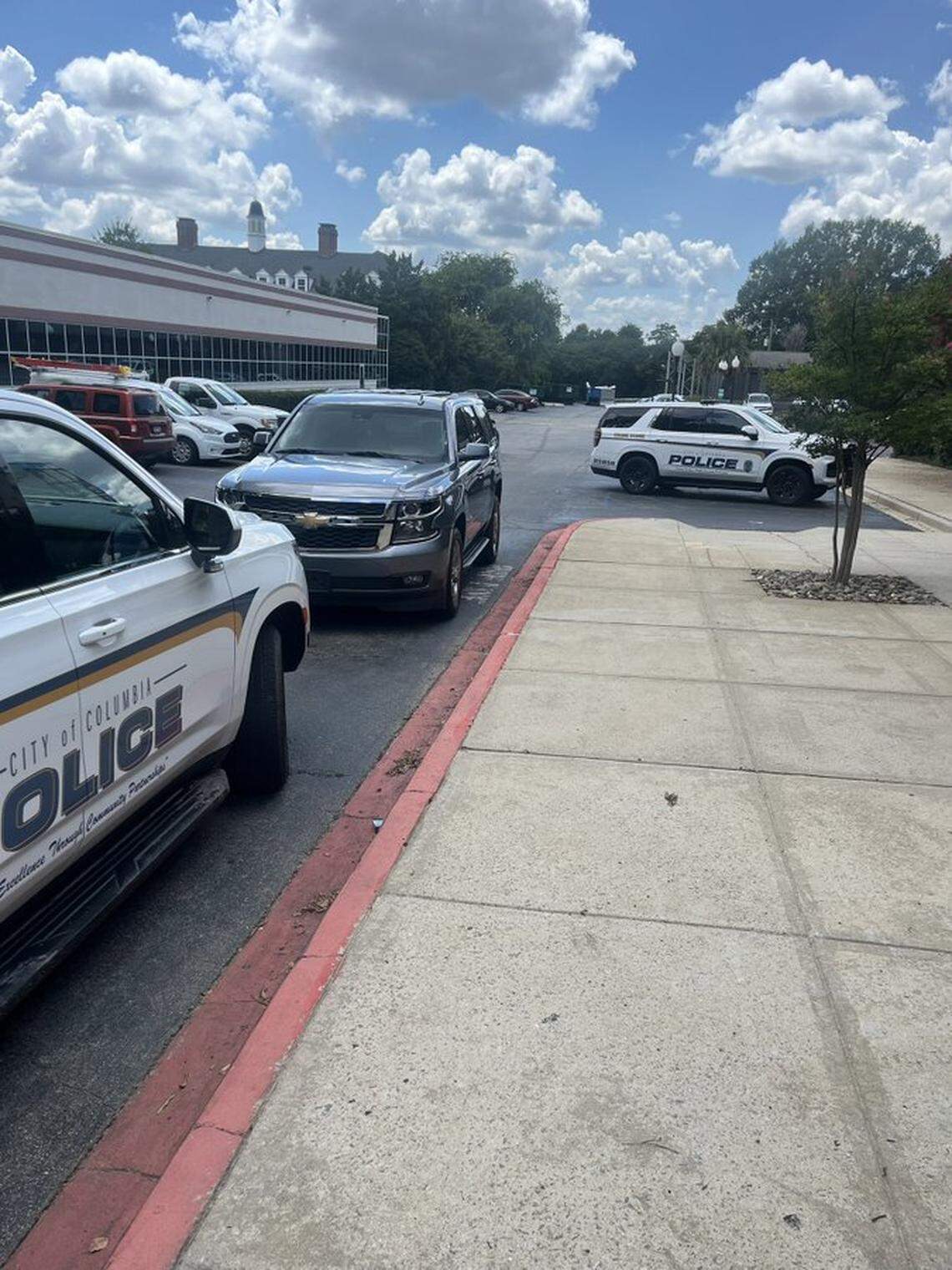 Columbia Police Department officers respond to a shooting.