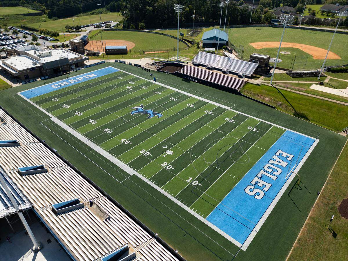 Chapin High School unveils their new stadium press box on Wednesday, August 28, 2024. The stadium hosts updated live-streaming capabilities, video display technologies and coaches boxes.