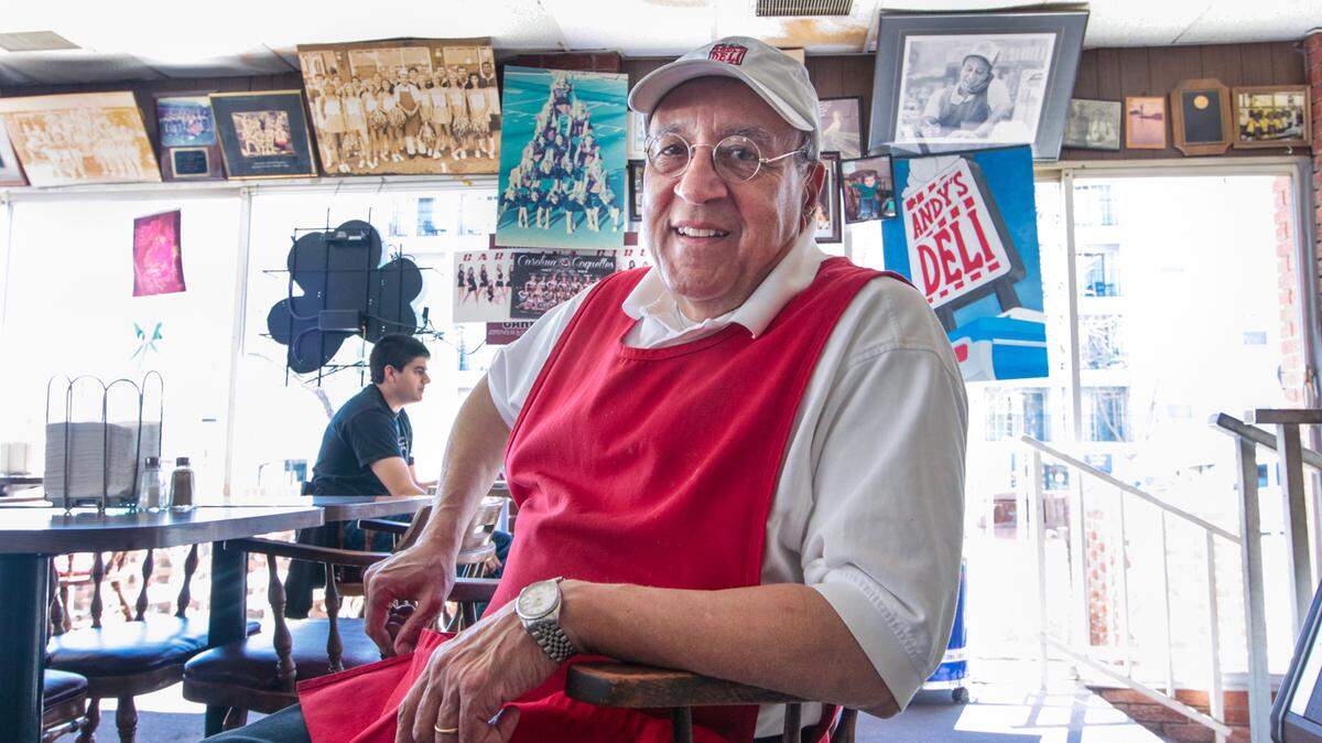 Andy Shlon, a 79-year-old Lebanese immigrant, opened Andy’s Deli in Five Points in 1978. He was known for working behind the counter daily, slinging sandwiches -- and salutes of “my dear” and “my friend” -- at his customers.