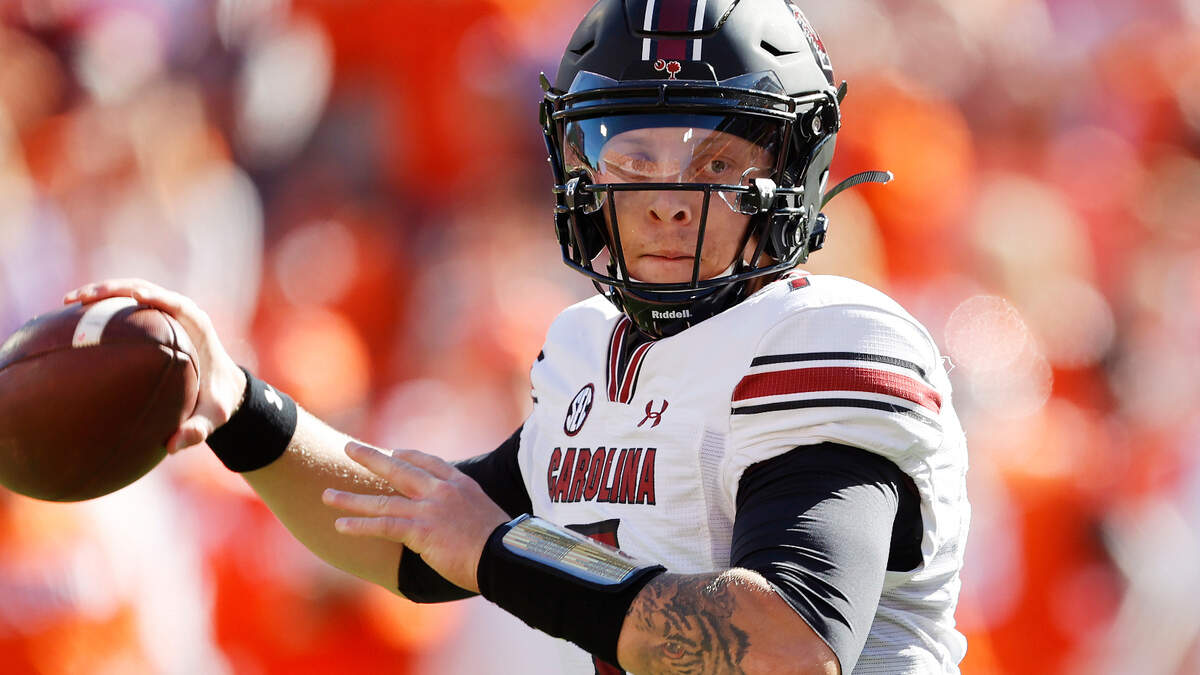 South Carolina Gamecocks quarterback Spencer Rattler (7) during the game against Clemson on Saturday, November 26, 2022.