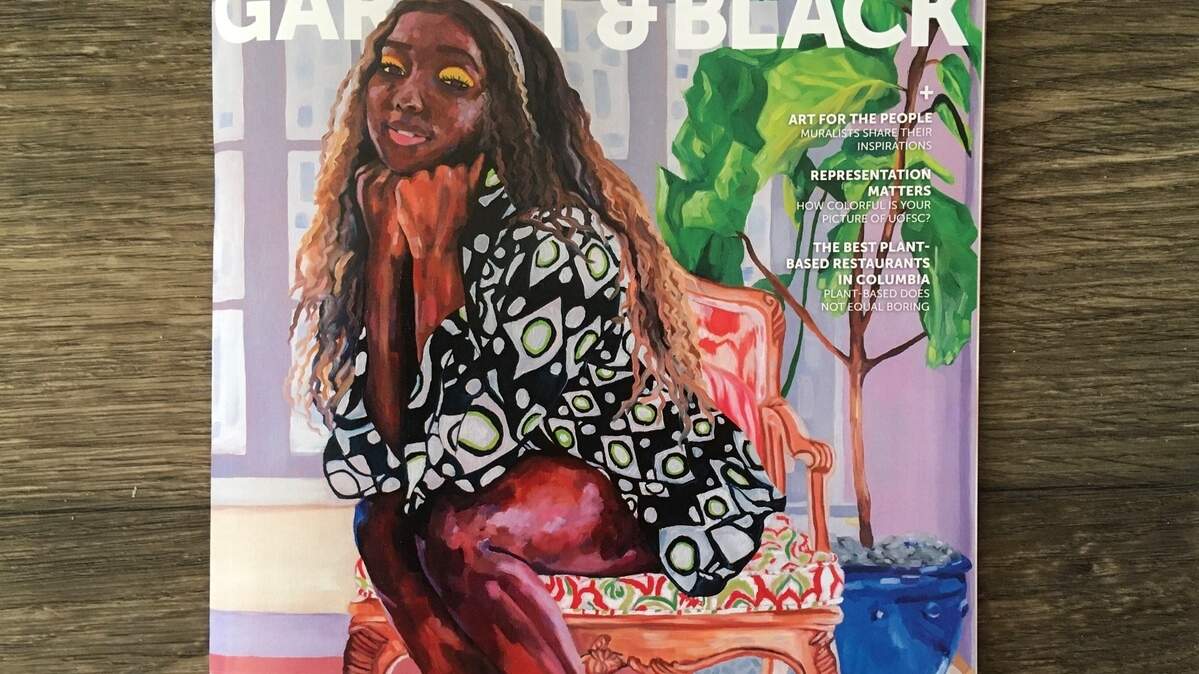 Garnet & Black is a student publication at the University of South Carolina. This spring 2021 issue won first place in the Magazine Cover category in the Associated Collegiate Press 2021 Design of the Year competition.