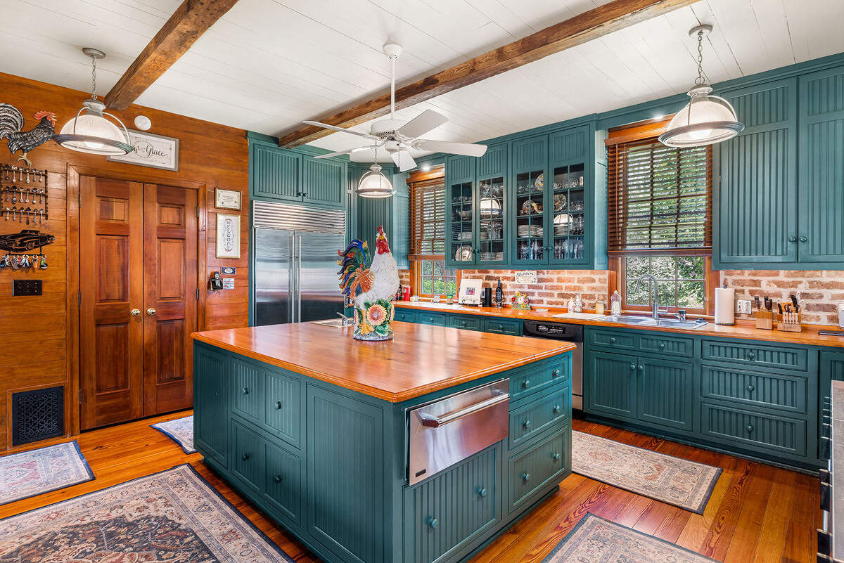The kitchen in the main house at the Dover Estate.