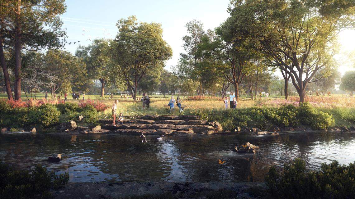 Once the Reedy River channel is restored, it will become the focal point of Unity Park.