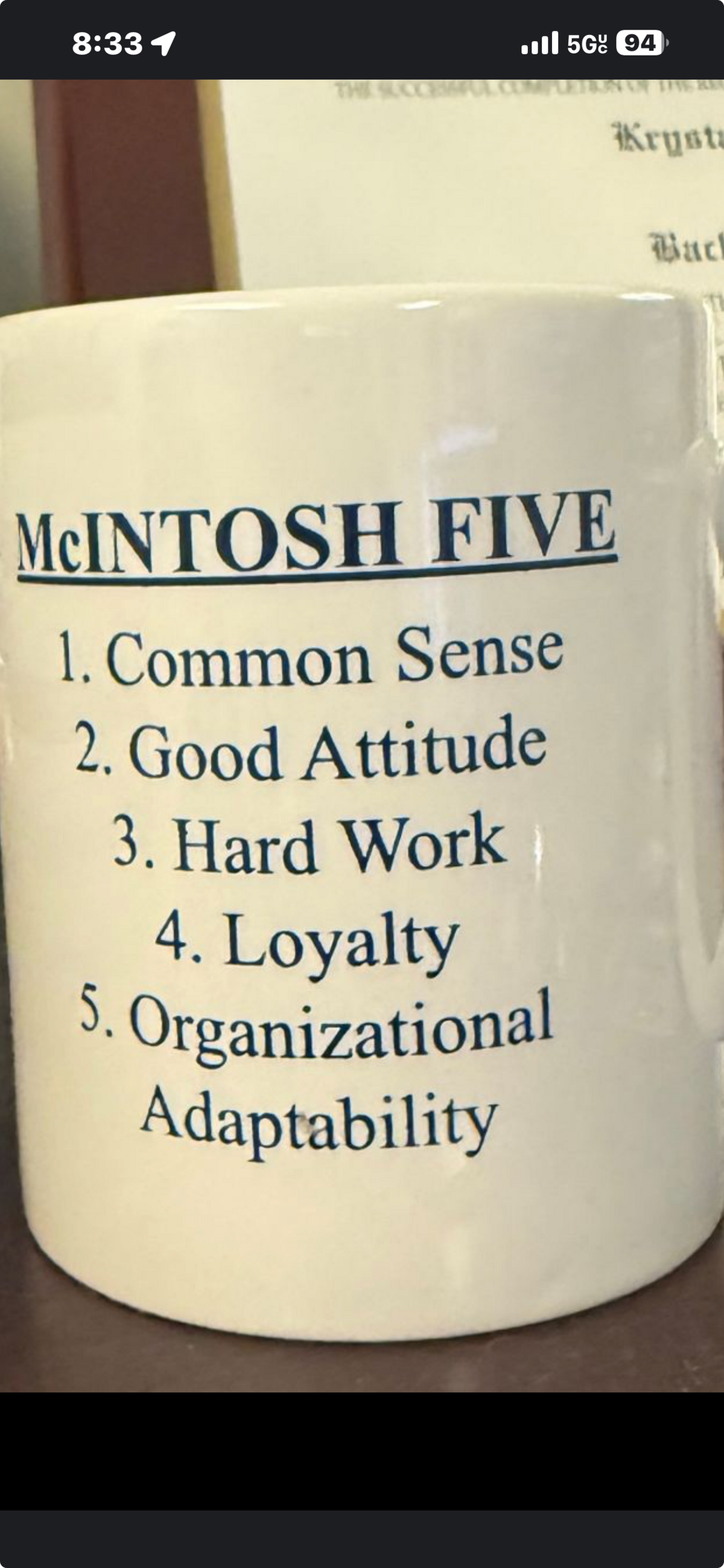 McIntosh’s Five Rules