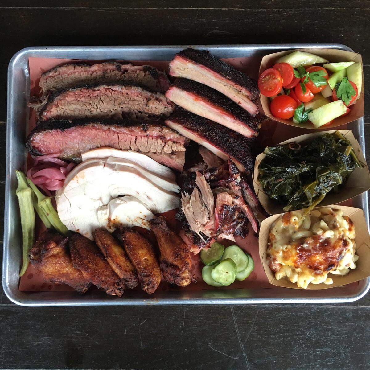 The full board barbecue platter from Home Team BBQ