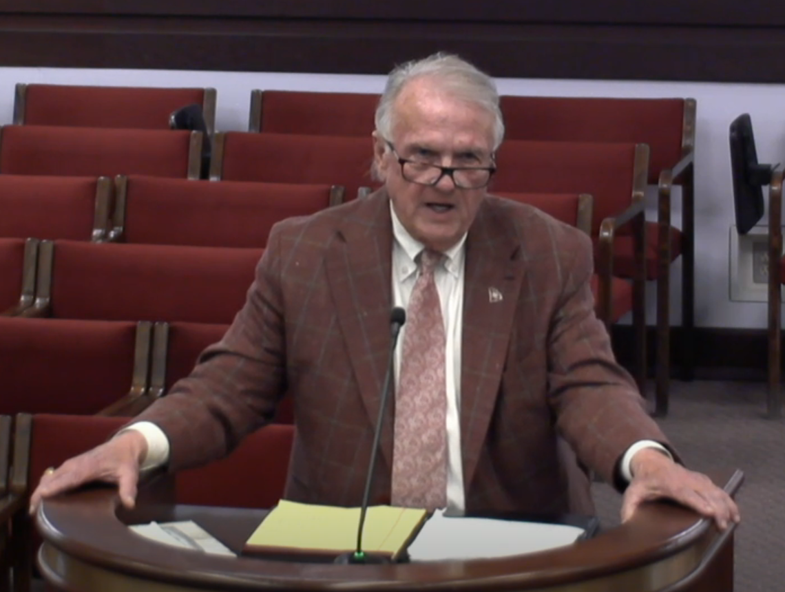 Richard Bonnoitt, a Florence businessman, testifies March 5, 2026 before the College and University Trustee Screening Commission. Bonnoitt was elected April 15, 2026, to serve on the University of South Carolina board of trustees.