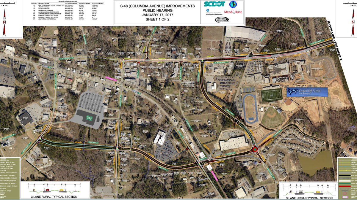 SCDOT project design for improvements coming to Columbia Avenue in Lexington County.