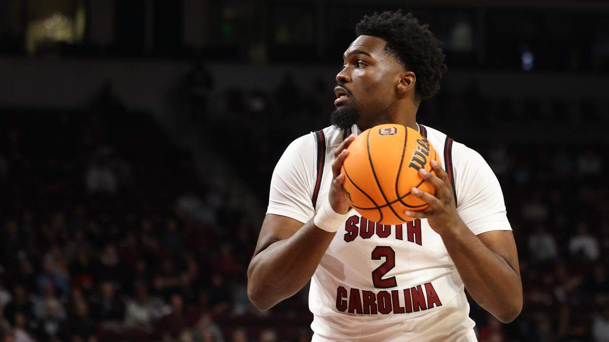South Carolina forward Christ Essandoko (2) is seen during the men's basketball game against North Carolina A&T at Colonial Life Arena on Tuesday, Nov. 4, 2025.